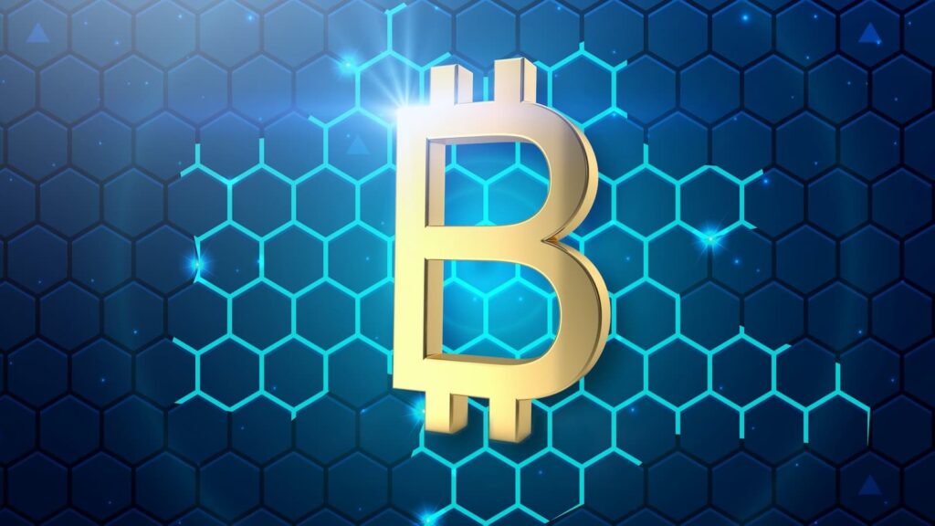 Fundo azul, bitcoin - O que é bitcoin?