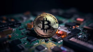 A tecnologia blockchain controla transações de moeda digital on-line geradas por ia - Mineração de Bitcoin