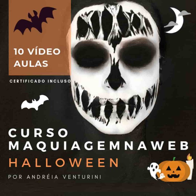 Curso Maquiagem na Web Edição Halloween da Andréia Venturini é bom? vale a pena?